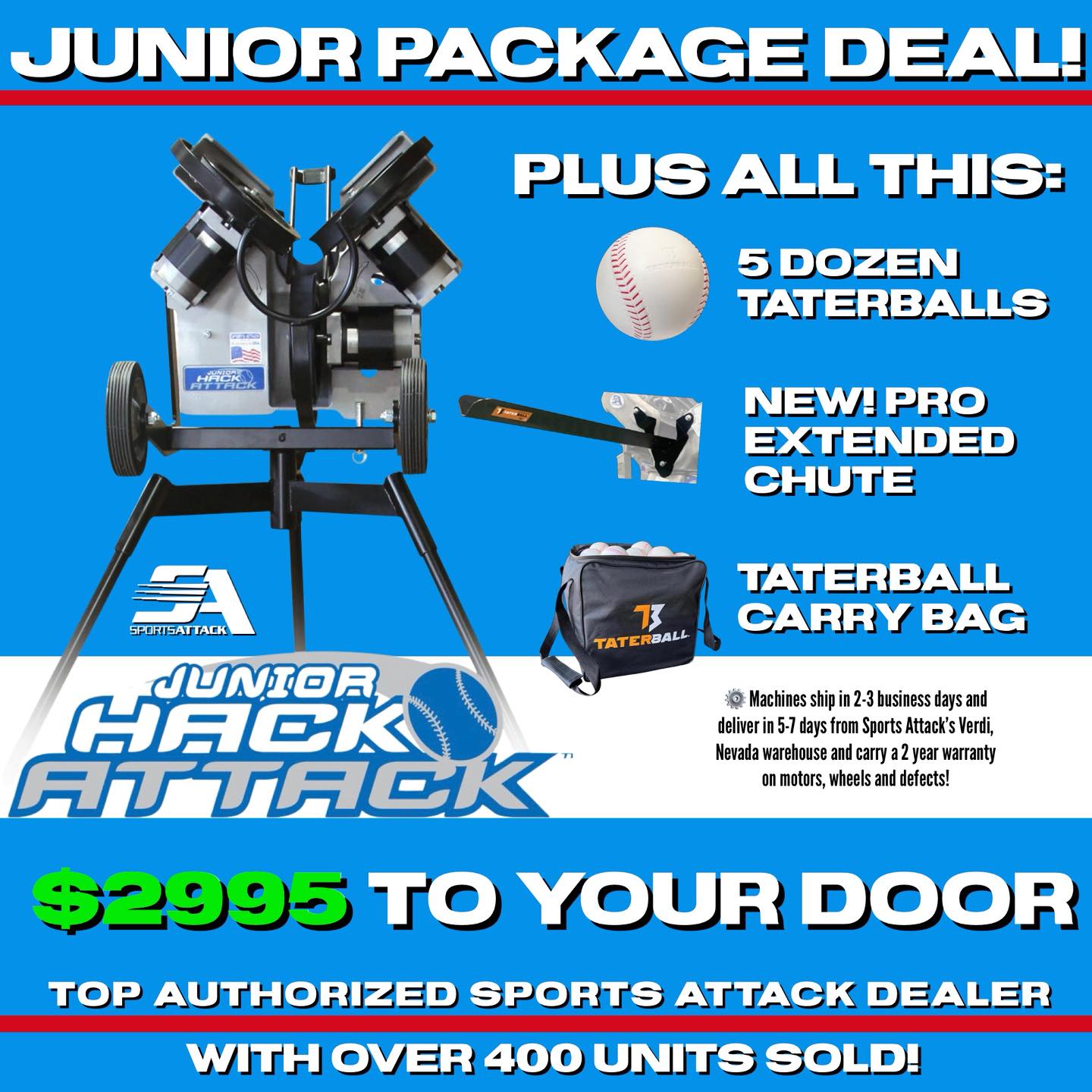 Hack Attack Junior - Baseball PACKAGE DEAL