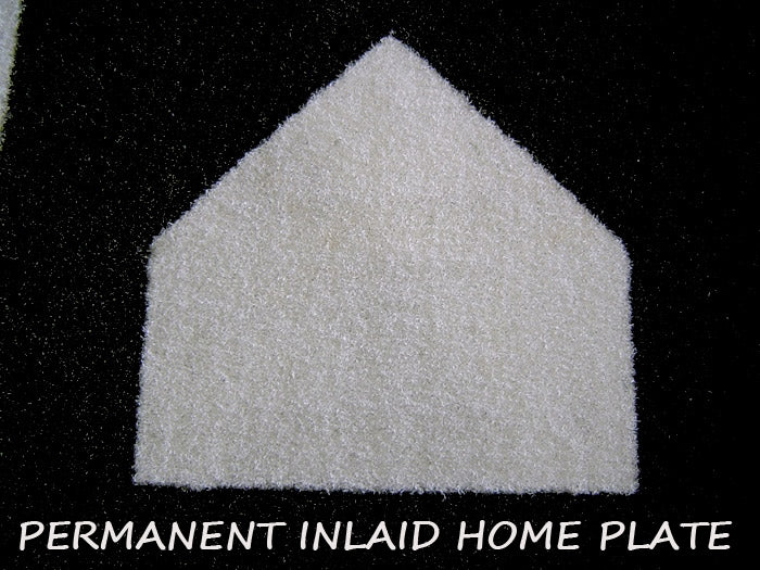 Black 6 Feet x 12 Feet Pro Ball Synthetic Turf For Baseball or Softball Hitting Mat - Inlaid Home Plate