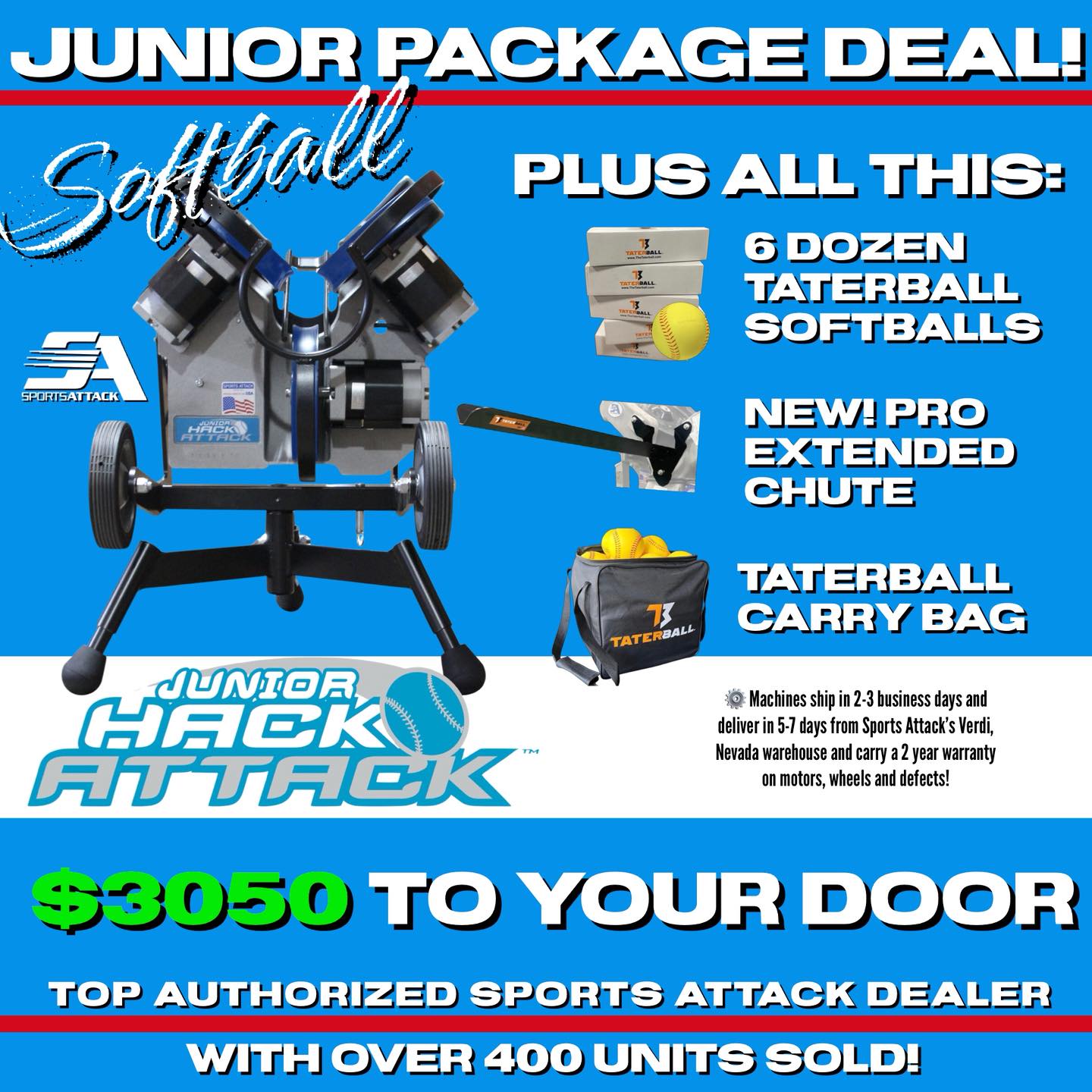 HACK ATTACK JUNIOR - SOFTBALL PACKAGE DEAL