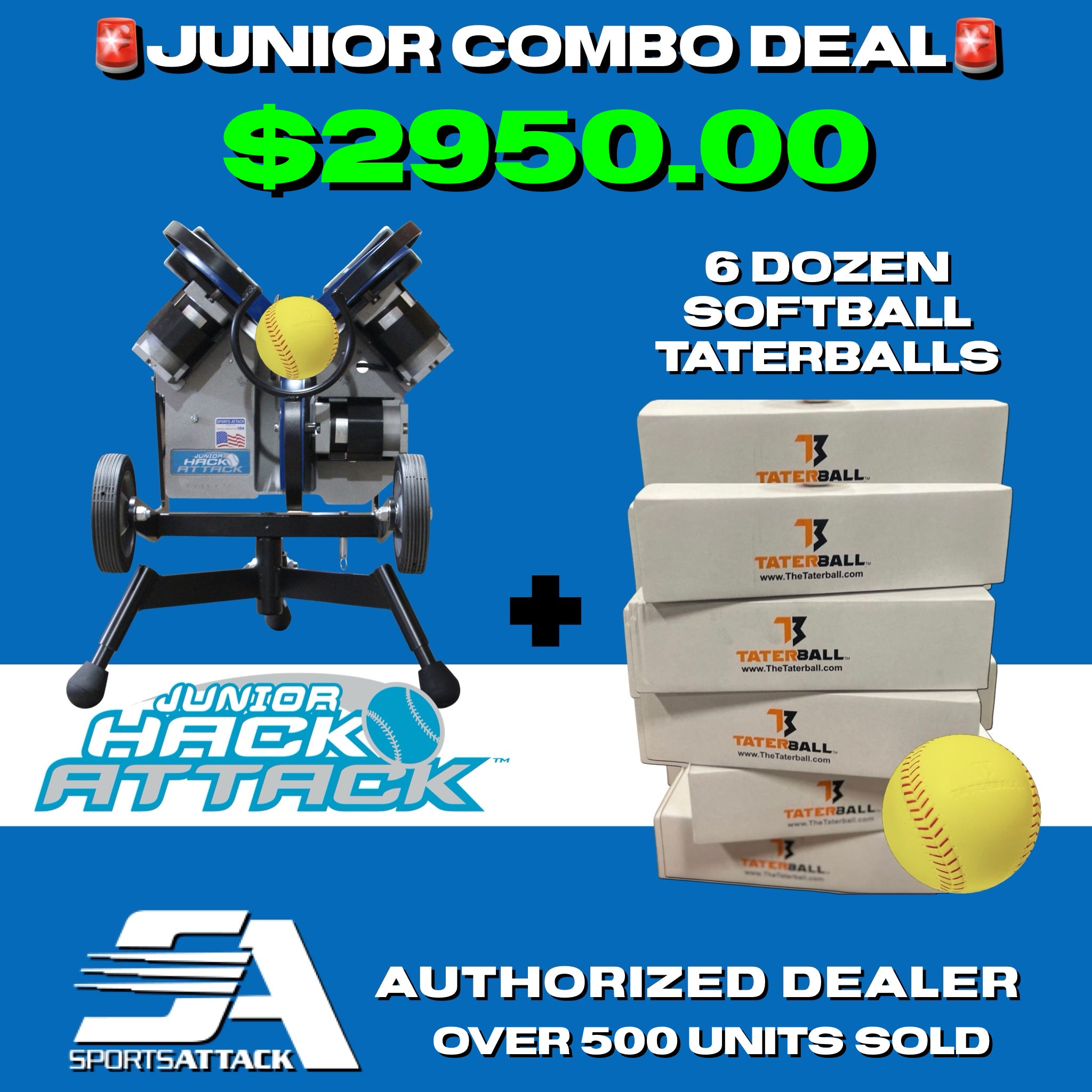 Hack Attack Junior Softball Pitching Machine Combo Deal – HotBats ...