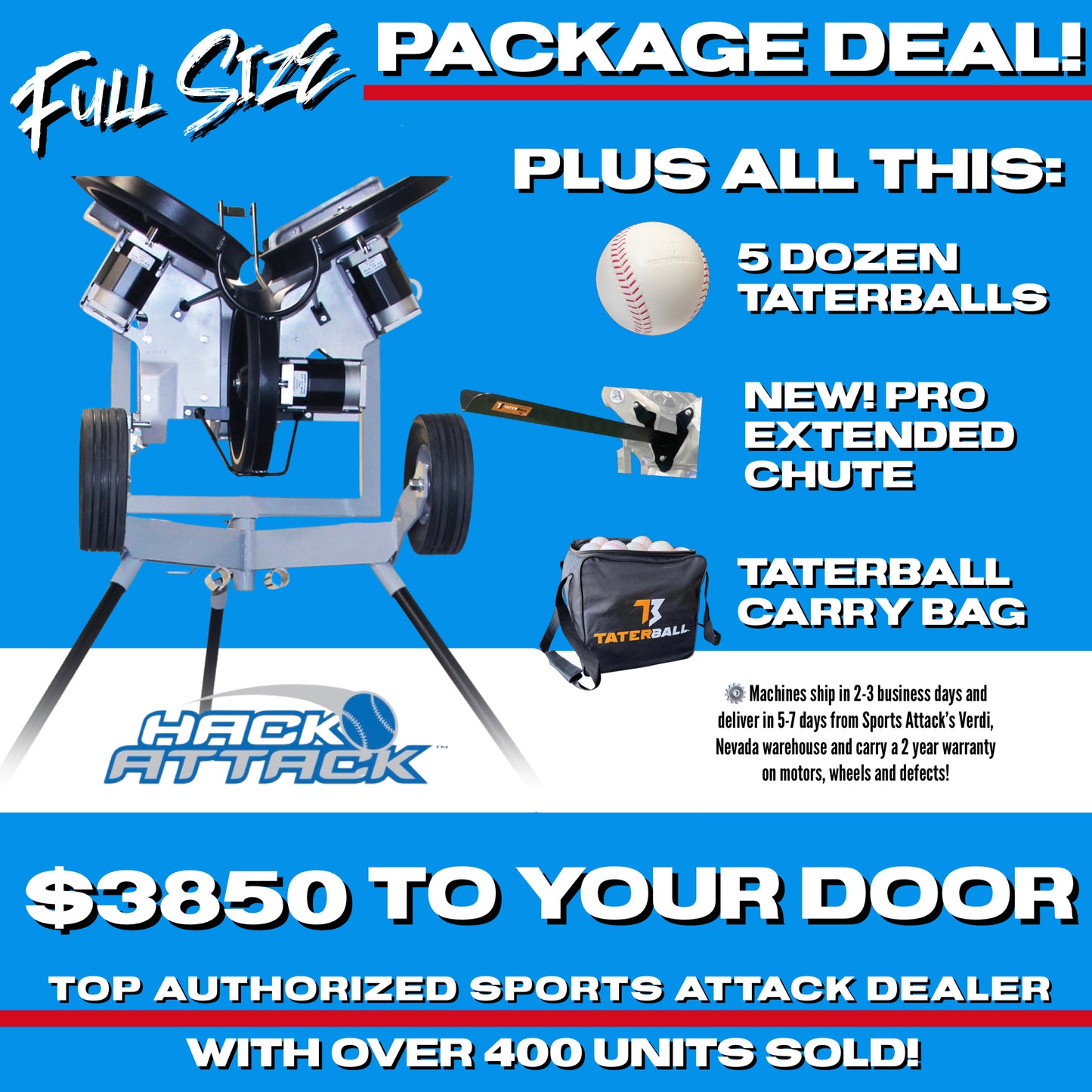 Hack Attack Full Size - Baseball PACKAGE DEAL