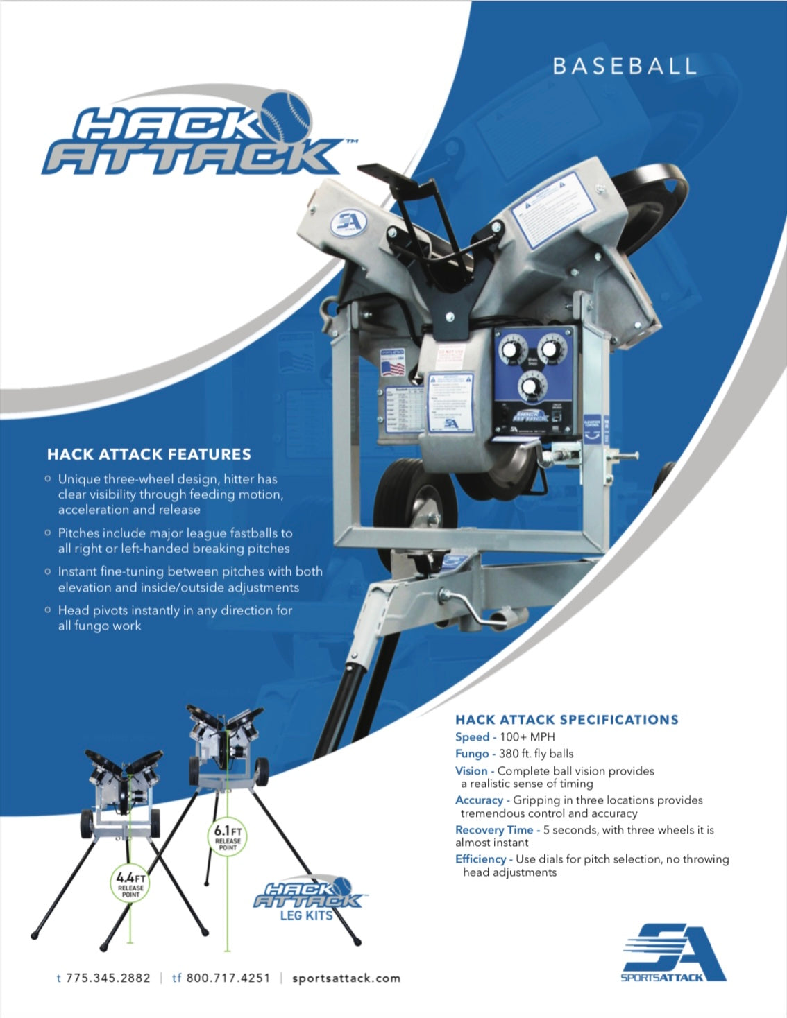Hack Attack Pitching Machine Speed Conversion Chart Hack Attack Full Size Baseball Pitching Machine Package Deal – HotBats