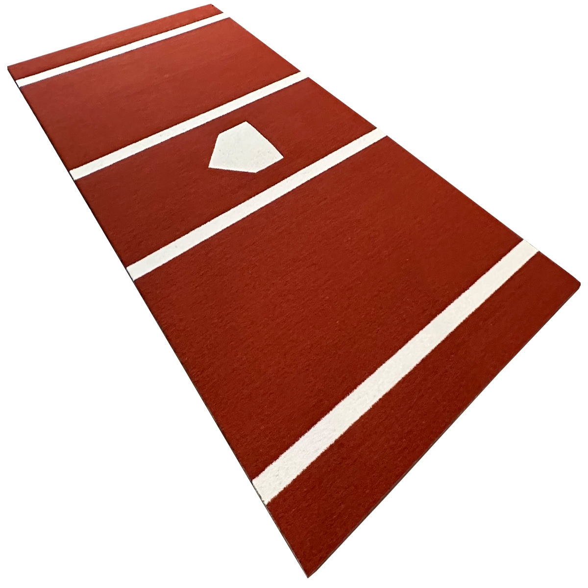 Clay 6 Feet x 12 Feet Pro Ball Synthetic Turf For Baseball or Softball Hitting Mat - Inlaid Home Plate
